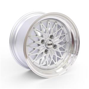 15″ TWC491 4/100 Silver Machine Lip Alloy Wheels