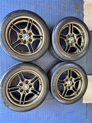 17 INCH BMW e39 MSPORT 540i DESIGN RIM SET WITH TYRES PRE-OWNED