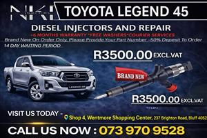 Toyota Legend 45(Brand New )Diesel Fuel Injectors 