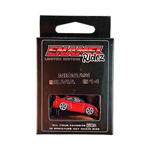 Nissan Silvia S14 Red - Die-Cast Enamel Keychain
