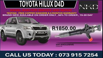 Toyota Hilux 2.5L Diesel Fuel Injectors 