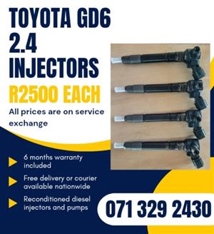 TOYOTA GD6 2.4 INJECTORS FOR SALE WITH WARRANTY INCLUDED 