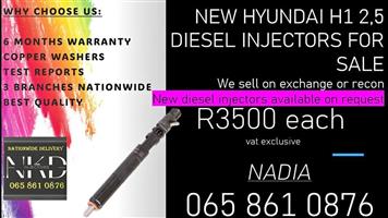 NEW HYUNDAI H1 2,5 DIESEL INJECTORS FOR SALE OR SERVICE EXCHANGE