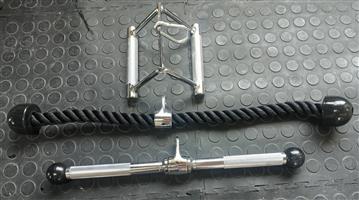 Tricep Rope and Tricep bar v bar 