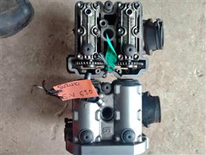 Suzuki SV 650 cylinder heads.Meyerton bike scrapyard new and secondhand spares.