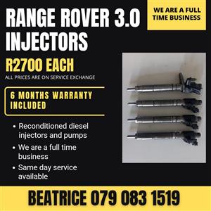 RANGE ROVER 3.0 INJECTORS FOR SALE WITH WARRANTY INCLUDED 