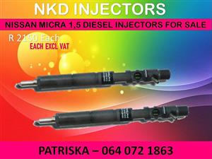 DIESEL INJECTORS NEW OR RECON ON NISSSAN MICRA 1.5 FOR SALE