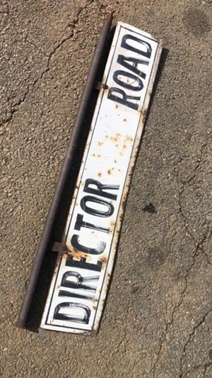 Street Sign Steel Double Sided Director Road 