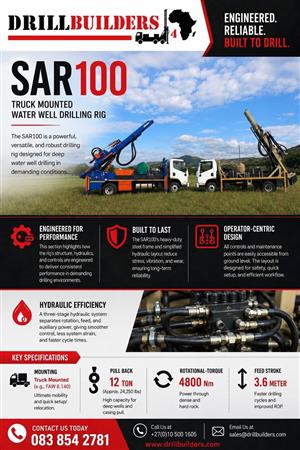 In Stock SAR100 Drill Rig @ Drillbuilders
