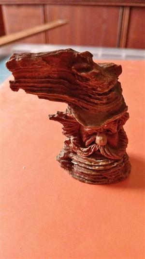 Vintage Stephen Herrero Knot Knoggins Faux Wood Folk Art Figure Gusty 1989