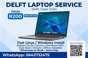Laptop Repair Delft - Fast OS Install - Drop-off Only
