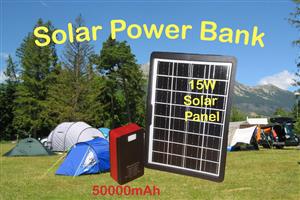 50 000mAh Power Bank and 15W Solar panel
