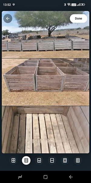 Wooden fruit crates