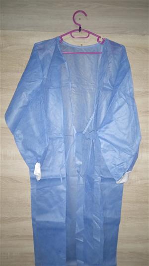 DISPOSABLE MEDICAL GOWNS, FULL OVERALLS AND TWO PIECE SUITS