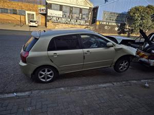 Toyota Runx 1.6 2006 model with 3zz engine stripping for spares code 2