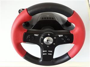 Logitech Formula Force EX Steering Wheel - 12 Button PC/Mac USB  Force feedback 