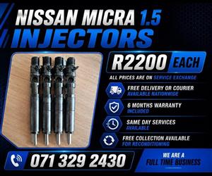 NISSAN MICRA 1.5 INJECTORS FOR SALE WITH WARRANTY 