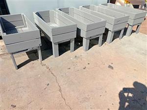 Elevated planter boxes