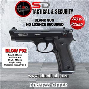 Blank Gun Blow F92 Black Blank Pepper Gun