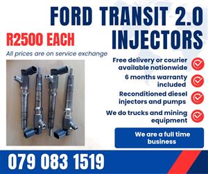 FORD TRANSIT 2.0 INJECTORS FOR SALE WITH WARRANTY INCLUDED 