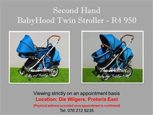 used twin pram