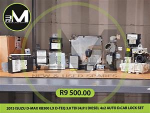 2015 ISUZU D-MAX KB300 LX D-TEQ 3.0 TDi (4JJ1) DIESEL 4x2 AUTO D.CAB LOCK SET