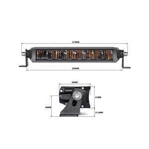 LED360 Black Widow 10″ LED Foglight with White/Amber Lighting including Harness