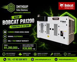 New Bobcat 1200Cfm @ 24 Bar Diesel Compressor