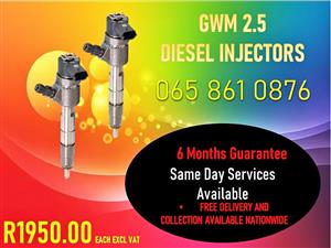 GWM 2.5 DIESEL INJECTORS FOR SALE OR RECON WITH REPORTS