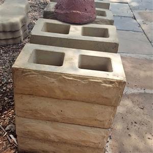 Rockface bricks