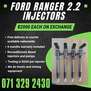 FORD RANGER 2.2 INJECTORS FOR SALE WITH WARRANTY 