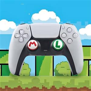 2pcs Red and Green Letter L and M Pattern Game Controller Thumbstick Caps