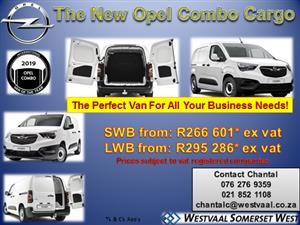 2019 Opel Combo Cargo panel van LWB COMBO CARGO 1.6TD LWB F/C P/V