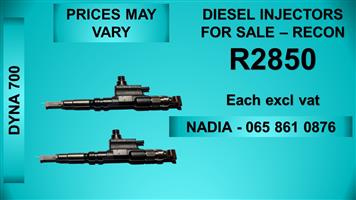 DYNA 700 DIESEL INJECTORS FOR SALE OR TO RECON