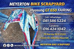 Hyosung GT 650 fairing. Meyerton bike scrapyard new & secondhand spares. Andre