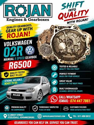 VOLKSWAGEN 02R MANUAL 5 SPEED GEARBOX 