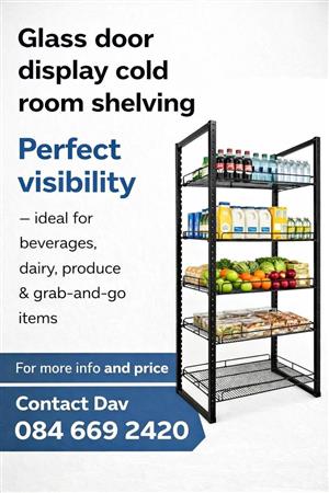 Display cold room shelving