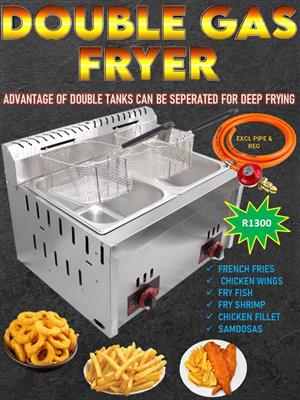 Double Gas Deep Fryer