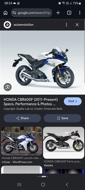 Wanted. 2012 Honda cbr600fc fairing kit.