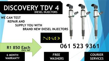 DIESEL INJECTORS FOR DISCOVERY TVD 4 WITH REPORTS FOR SALE