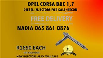 OPEL CORSA B&C 1.7 DIESEL INJECTORS FOR SALE - NEW