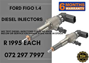 Ford Figo 1.4 Diesel Injectors for sale on service exchange or to recon