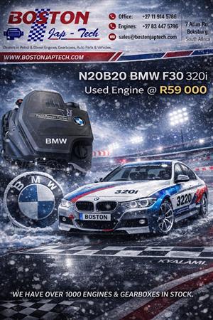N20B20 BMW F30  320i Used engine