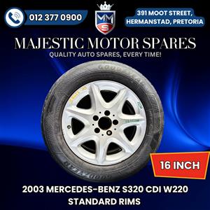  2003 Mercedes-Benz S320 CDI W220 16-Inch Standard Rims for Sale – Used