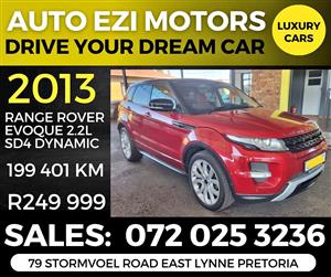Range Rover Evoque 2.2L SD4 Dynamic Diesel 2013 For Sale