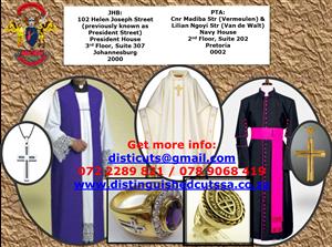 Gowns for graduations, Church, Court and Choir AND CLOTH MASKS