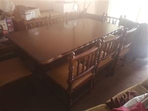 Antique 10 Seater Dining Room Suite with Dining Room Dresser