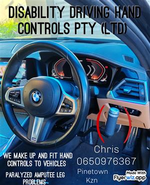 Hand controls for Disabled 