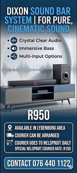 Dixon sound bar and sub