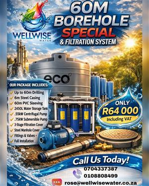 Borehole drilling and filtration systems
